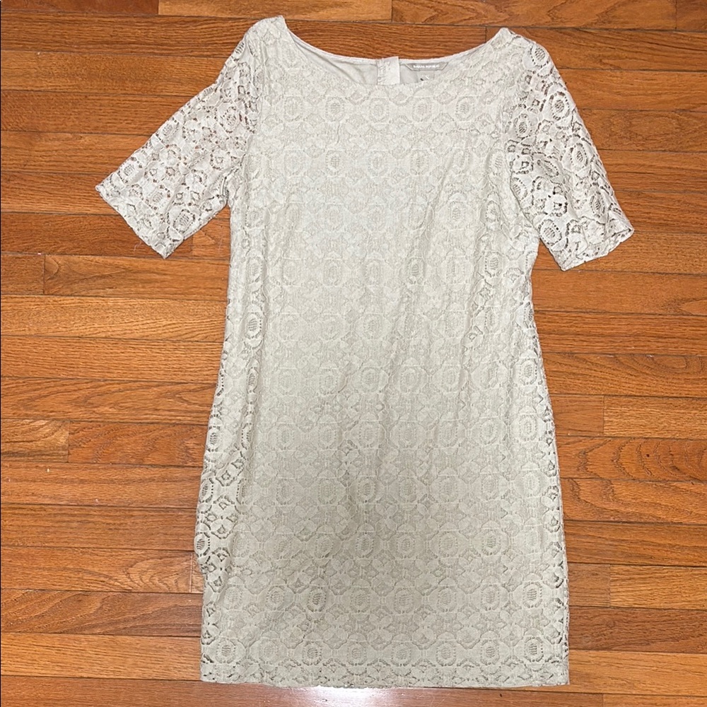 Elegant Lace Dress in Light Beige